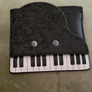 Kate Spade Piano Wallet with Black Glitter